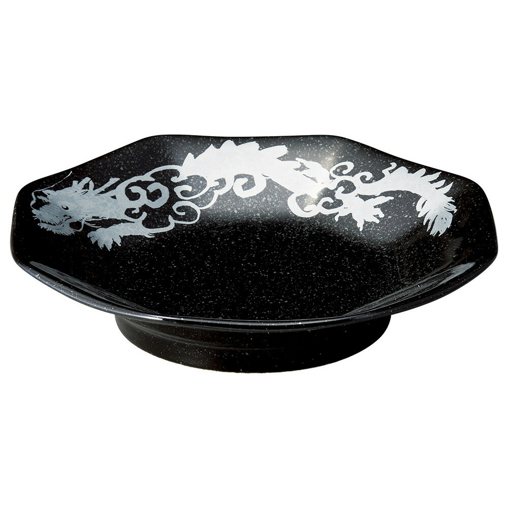 楽天市場】雷紋龍 八角皿 中華 ドラゴン カネ定製陶 美濃焼 日本