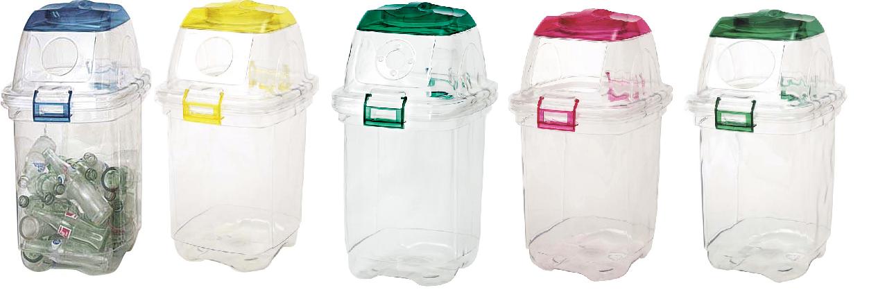 山崎産業　透明エコダスター＃90　分別ペール90L　※個人宛配送不可商品