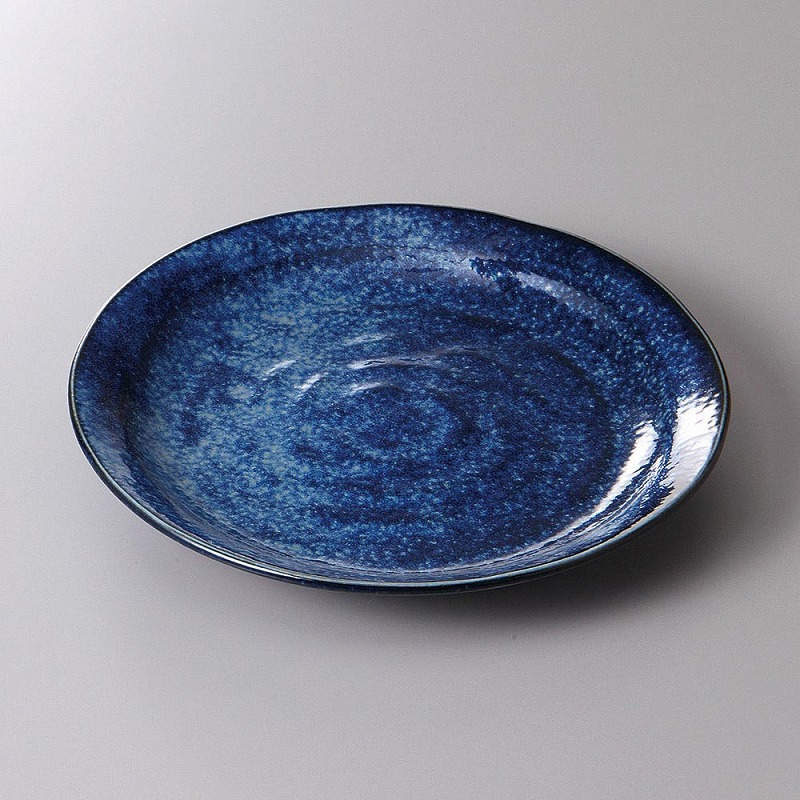 楽天市場】瀬戸本業窯 三彩皿 7.5寸 青緑白民藝 : iraka-イラカ-