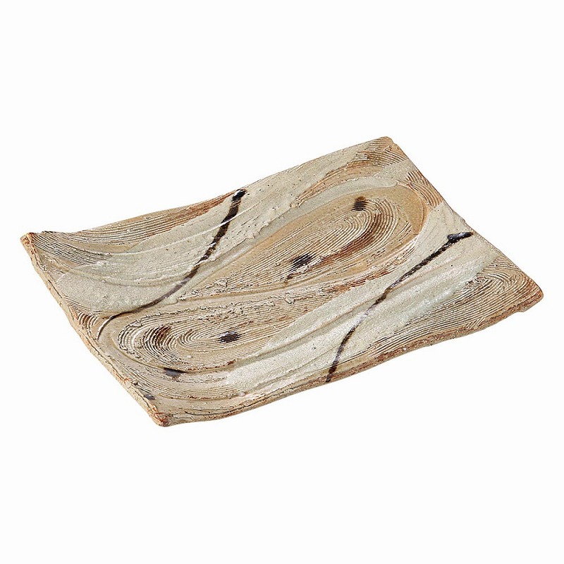 黄瀬戸長角皿