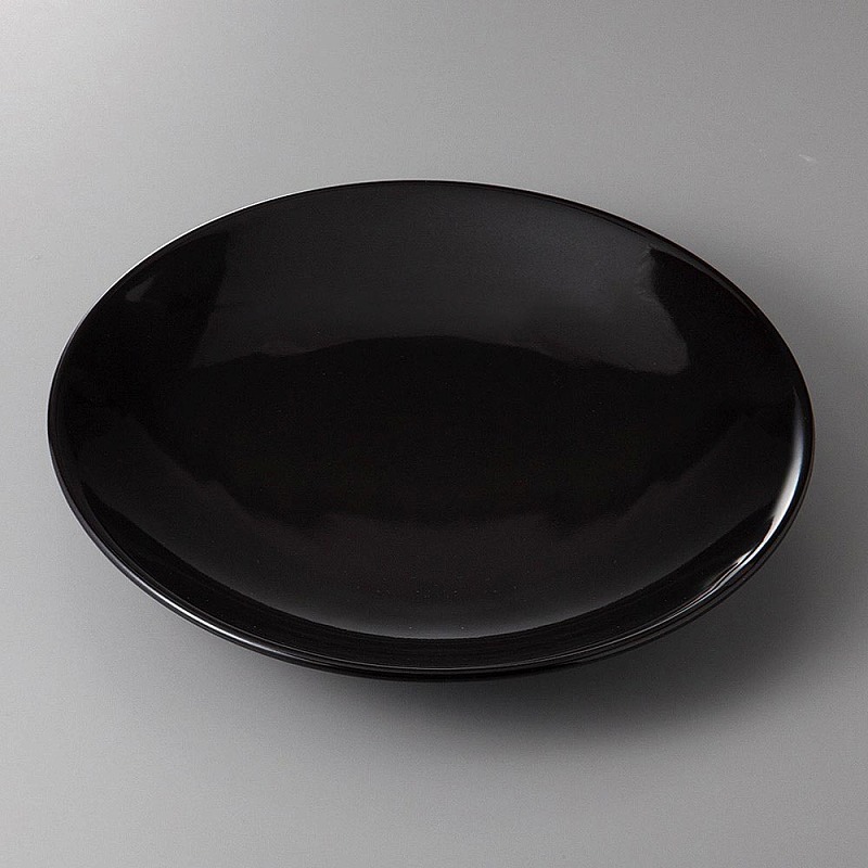 有田焼 黒釉１０号皿 食器・カトラリー・グラス-キッチン用品・食器・調理器具