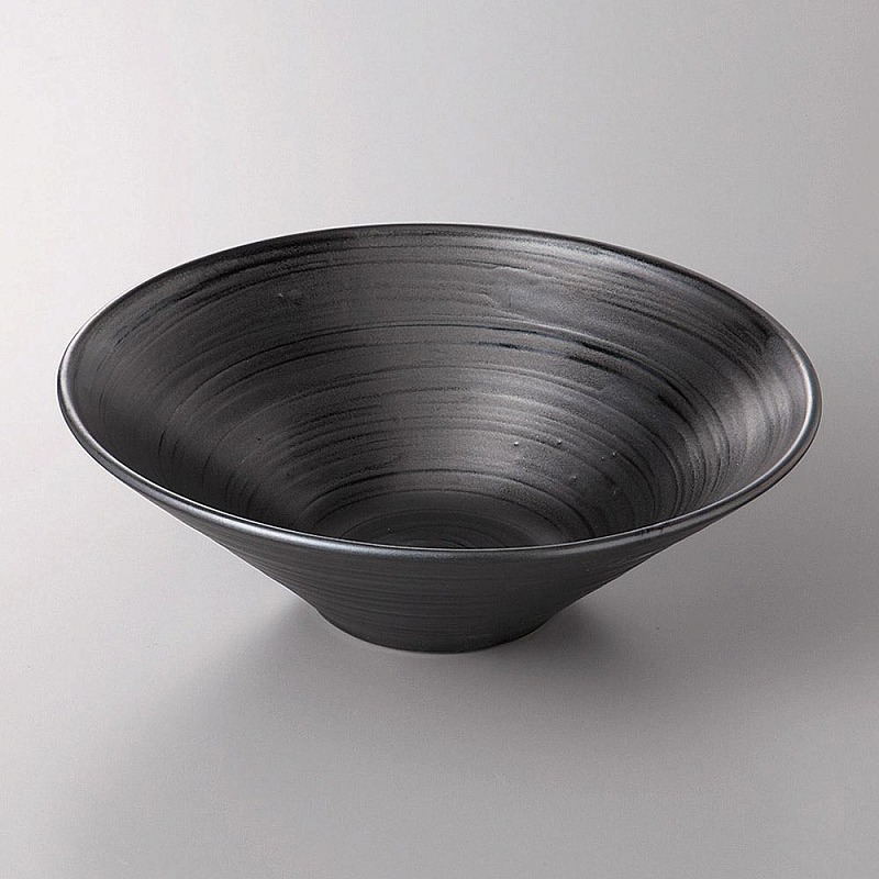 美濃焼 刷毛巻銀彩10.0反丼 30.5×9.2cm