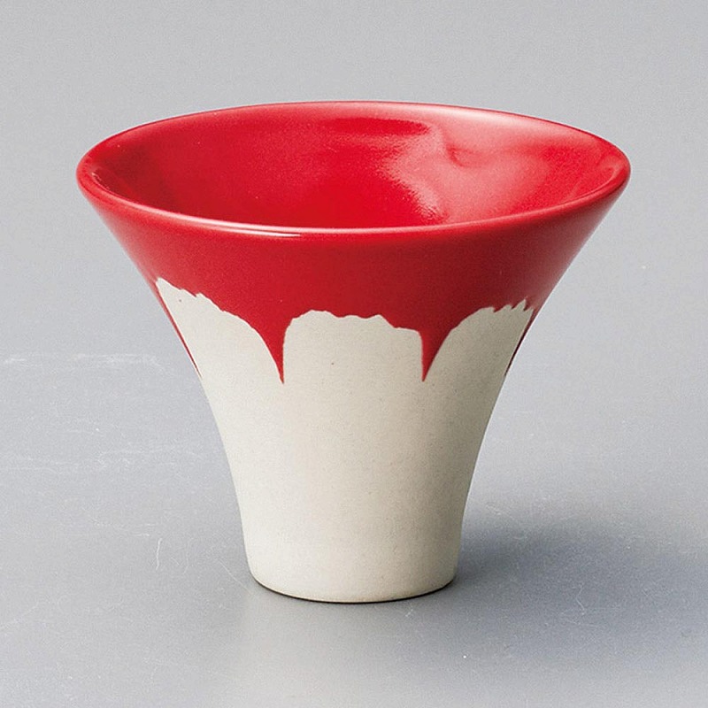 須田菁華　九谷焼呉須赤玉赤絵　酒盃　馬上盃 須田菁華 九谷焼呉須赤玉赤絵 酒盃 馬上盃 美術品・アンティーク