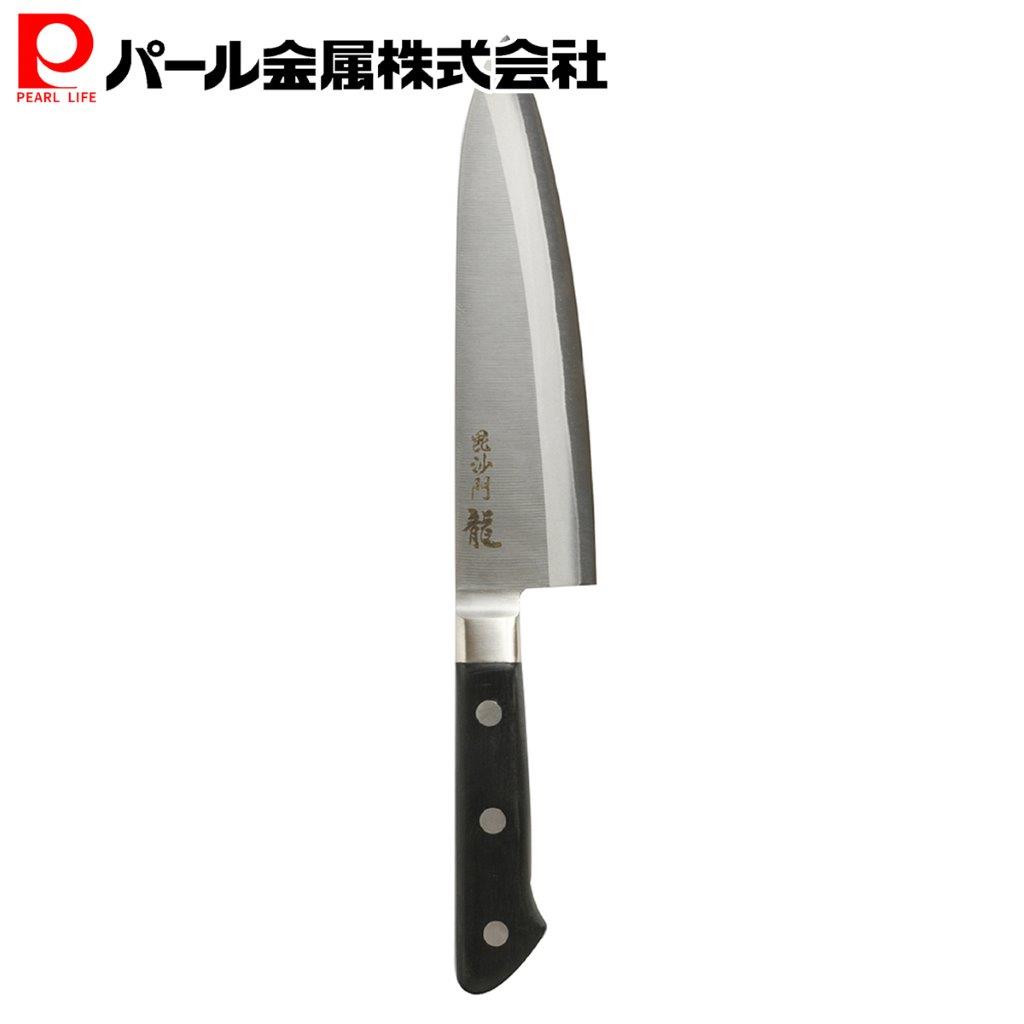 パール金属 牛刀包丁 シルバー 180mm 本割込 毘沙門 龍 F-1292 6,233円