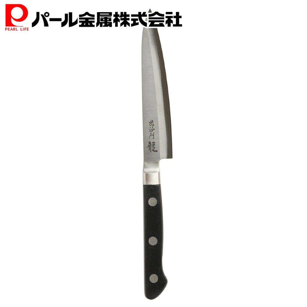パール金属 ペティナイフ シルバー 125mm 本割込 毘沙門 龍 F-1293