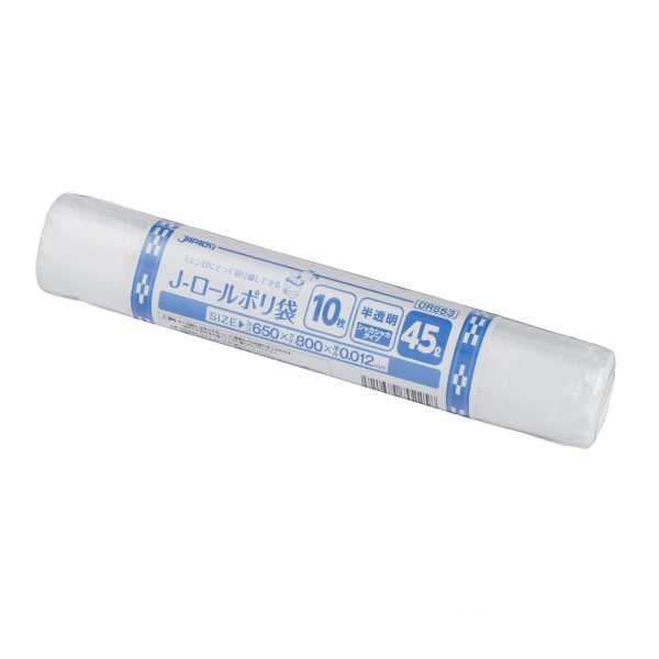 ジャパックス お役目用ポリ袋 ORS53N Jロールポリ袋45L  10枚ｘ100冊（1,000枚） 入れもの売りわたす