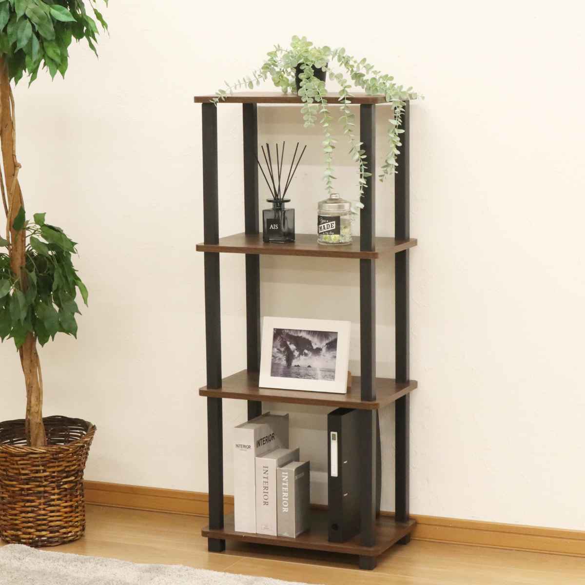 楽天市場】オープンラック スリム幅 3段 簡単組立て 約幅47cm （ 収納