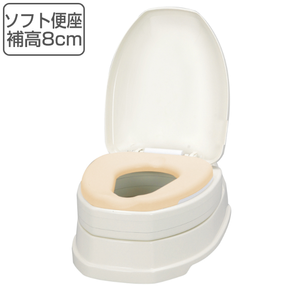 市場 リフォームトイレ 和式トイレ用 ソフト便座 OD 介護用品 工事不要 送料無料 サニタリエース 8cm 両用式 補高スペーサー 段差あり