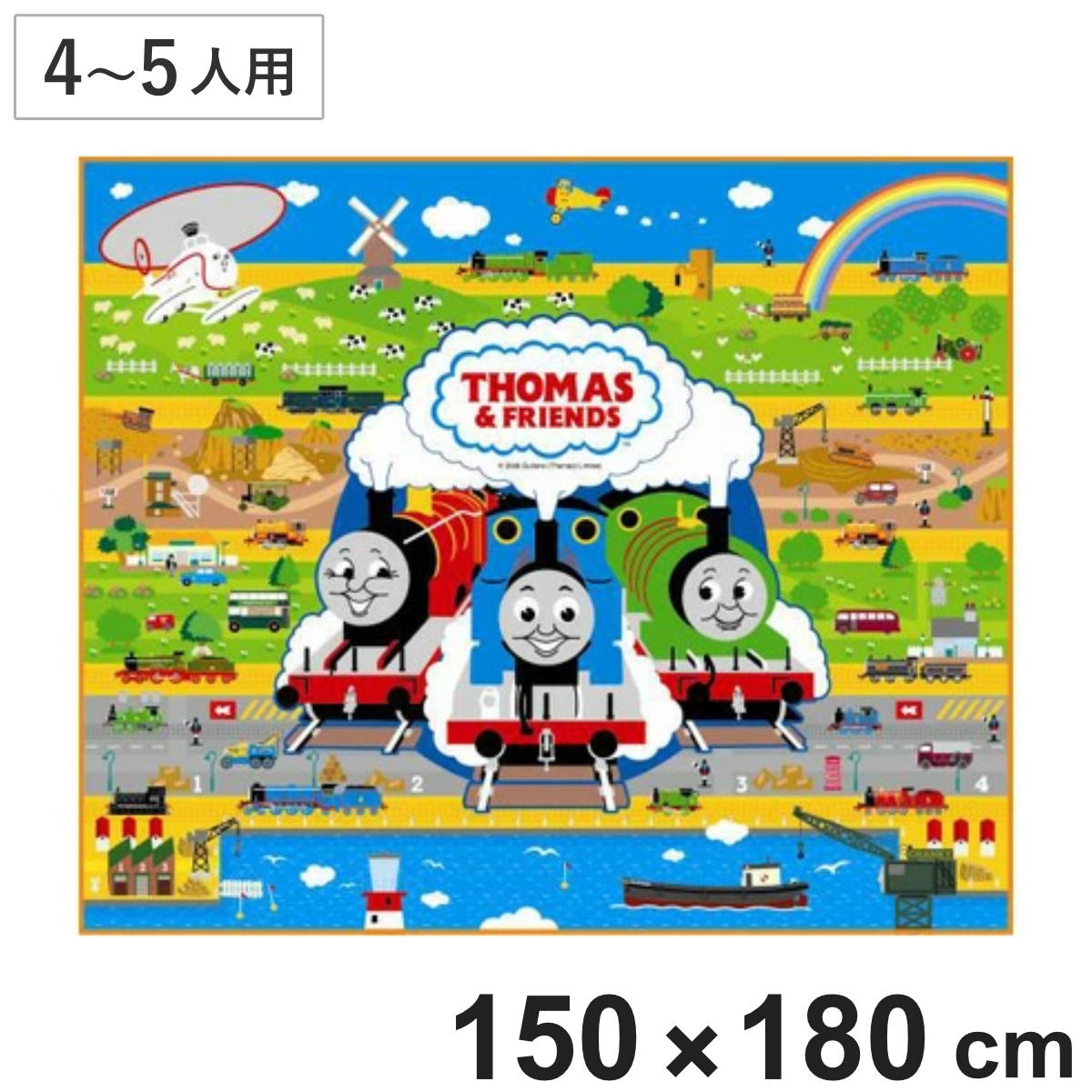 レジャーシート LL きかんしゃトーマス 子供用 キャラクター （ ピクニックシート レジャーマット 機関車トーマス トーマス ピクニックマット 子供用レジャーシート 敷物 運動会 遠足 行楽 キャンプ アウトドア ）画像