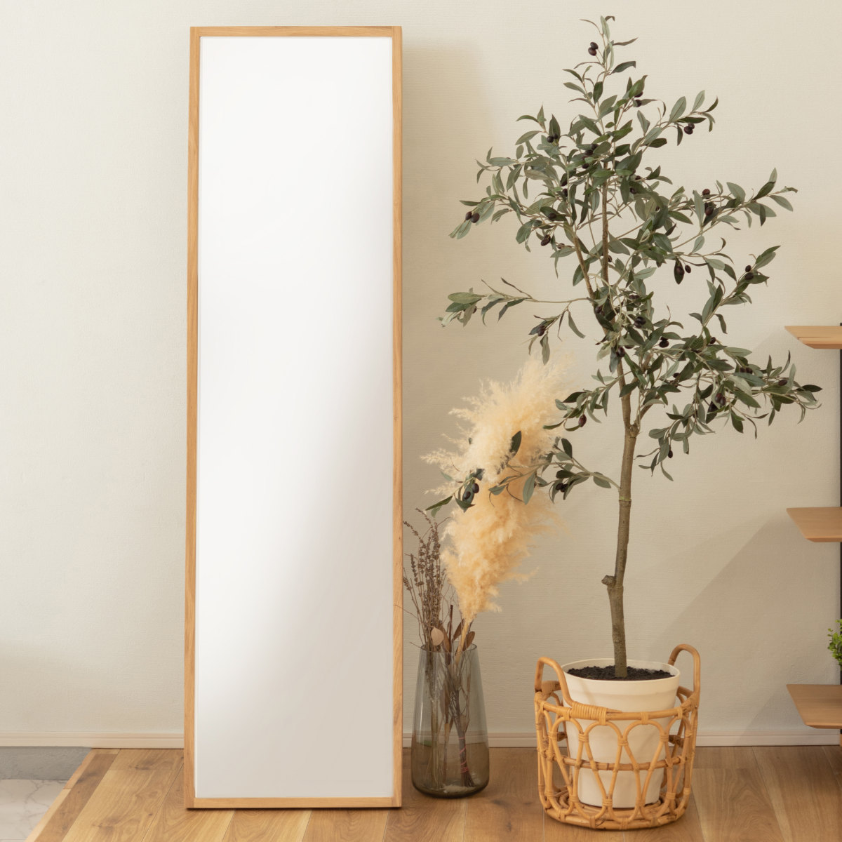 楽天市場】スタンドミラー ( 鏡 ミラー スリム スタンドミラー