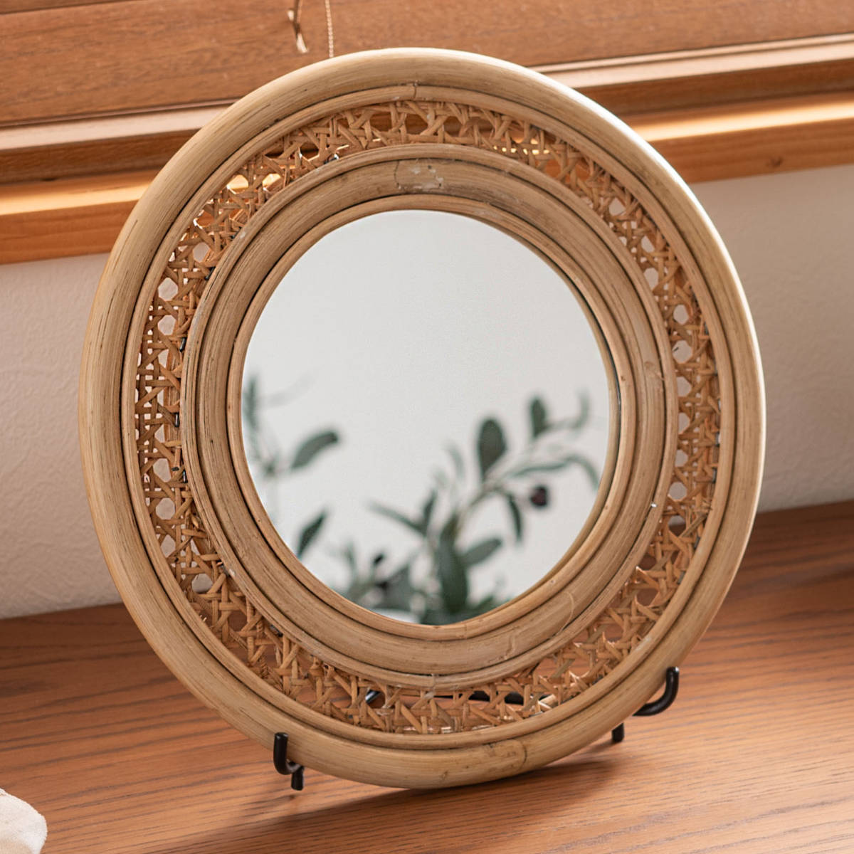 レトロ　ラタン　スタンドミラー　姿見 楽天市場】[期間限定 SALE クーポン配布中] ラタンミラー スタンド付き