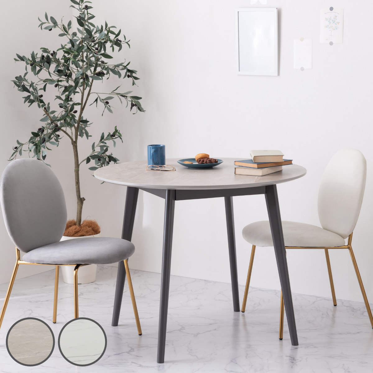 楽天市場】ダイニングテーブル 大理石調 大理石柄 ラウンド