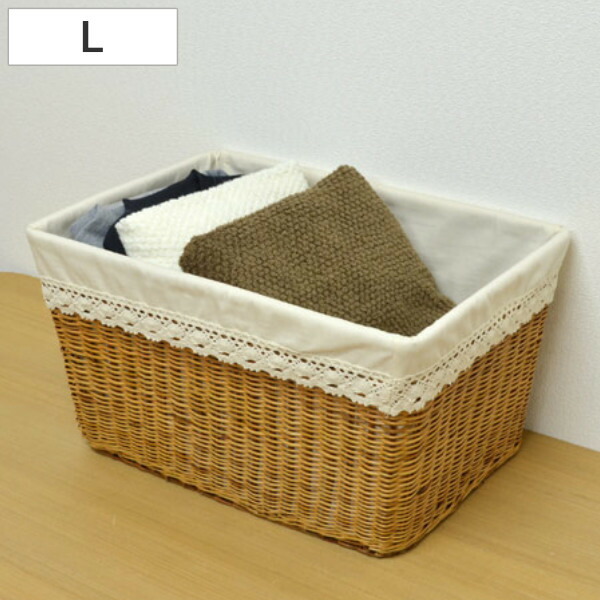 作家様作品 バスケット 小物入れ 収納 レース フリル かごバッグ 作家