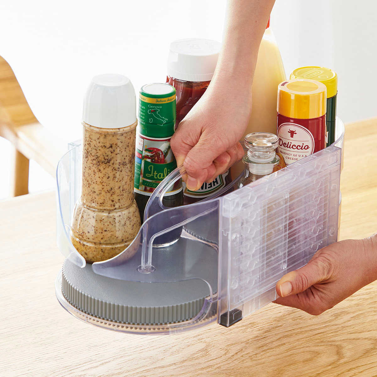 【新品】 調味料 保存 収納ケース　６個　まとめ売り　セット　① 冷蔵庫収納 省スペース調味料ラック マワリーナ DX （ 冷蔵庫 収納