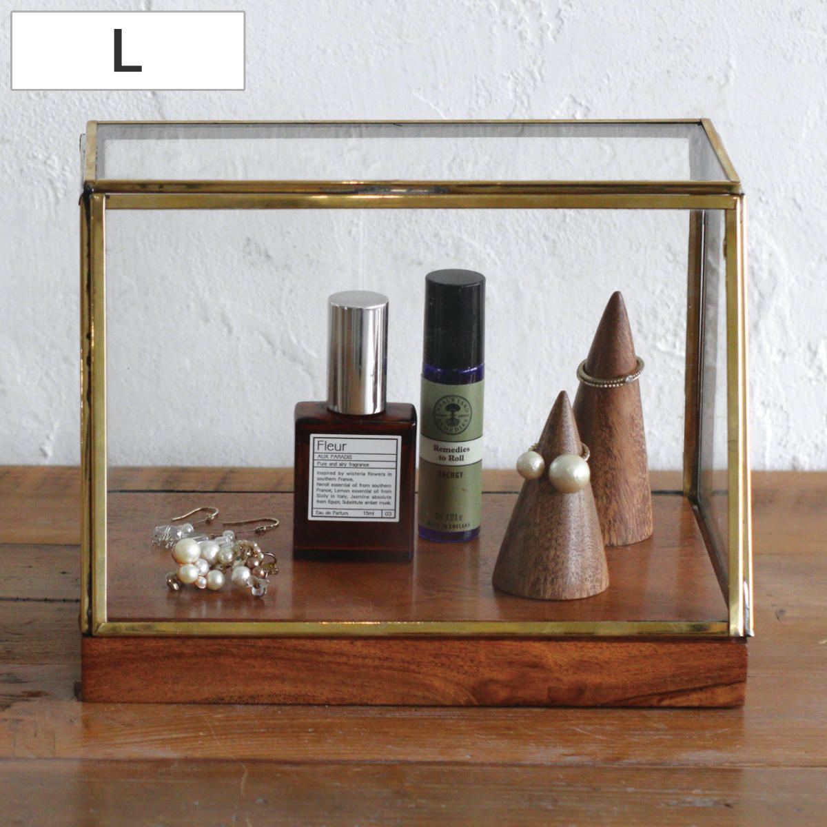 楽天市場】ショーケース アルテン ブラスショーケース S 天然木