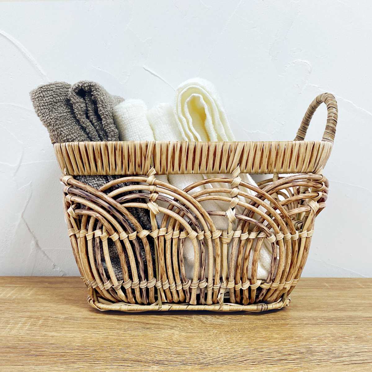 楽天市場】バスケット トーク ペタル 長方形L 洗える （ カゴ かご