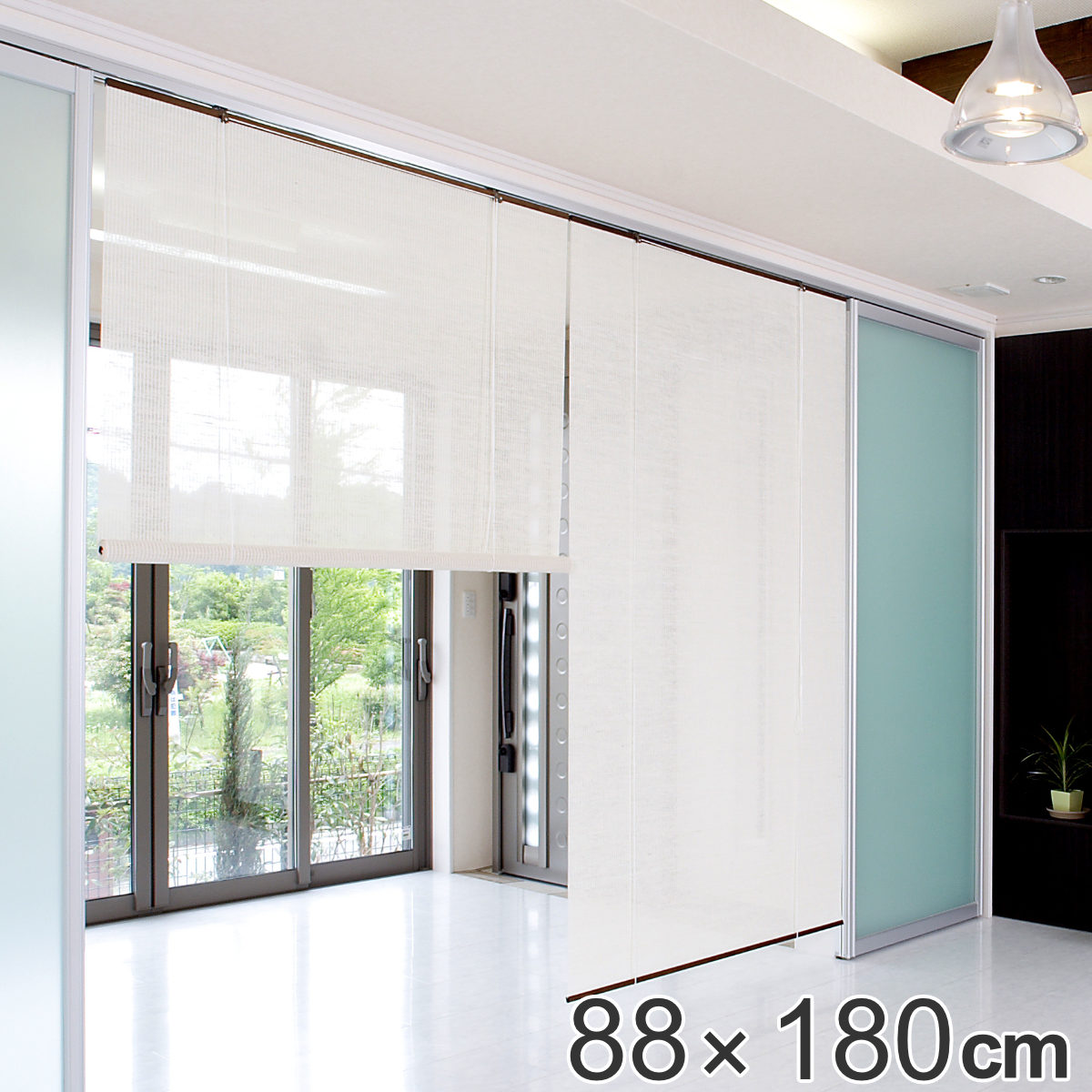 ロールスクリーン 麻 calm 88×180cm ホワイト( 和風 アジアン 間仕切り 日除け スダレ すだれ 簾 ロールアップ カーテン )