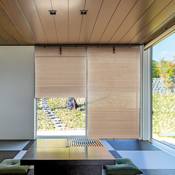 ロールスクリーン 135cm 桜材の景色を楽しむスクリーン 和風 スクリーン 送料無料 ロールカーテン すだれ 簾 間仕切り 日よけ 日除け 仕切り 目隠し ロールアップ 窓 まど リビング ダイニング おしゃれ Spcwoensel Nl