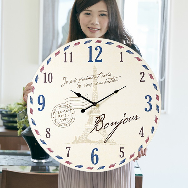 大型木製壁掛け時計 黒 　海恋太郎 楽天市場】A+ (アクセントプラス) Toki×Tabi 大型掛け時計 60cm