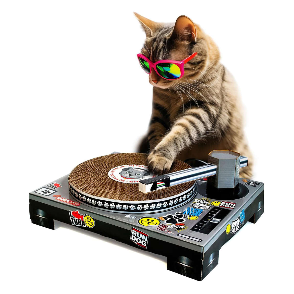 【楽天市場】爪とぎ キャットスクラッチャー DJ 猫 SUCK UK ( 爪研ぎ つめとぎ 猫用 段ボール 簡単組み立て ストレス解消 遊び ...