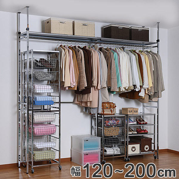 楽天市場】突っ張り クローゼット 幅150〜250cm バリエーション