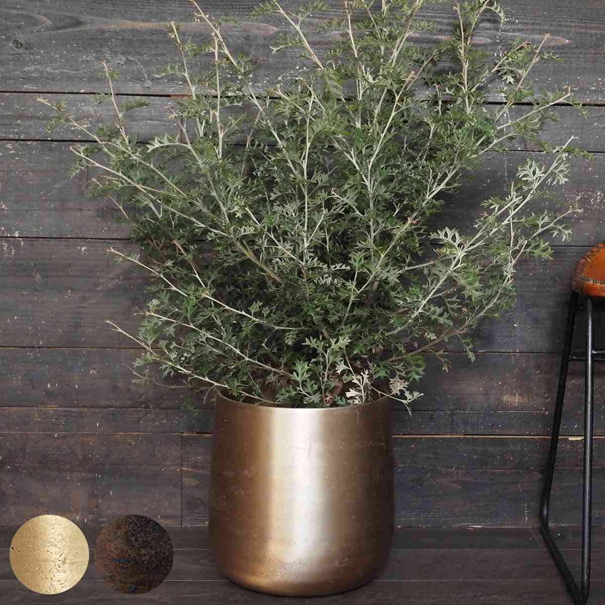 植木鉢 AM8ベース アルミ 直径30×高さ31cm ( 送料無料 プラントポット 植物用ポット 花器 鉢カバー ポット 花瓶 丸 植木鉢カバー プラスチック 植物 花 観葉植物 園芸 インテリア 底穴なし 軽量 )|リビングート 店