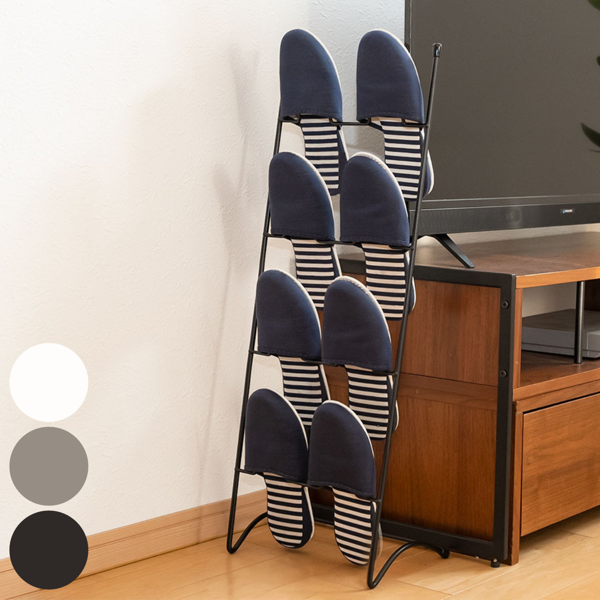 楽天市場】スリッパかご ラタン スリッパたて 籐家具 幅44cm （ 送料