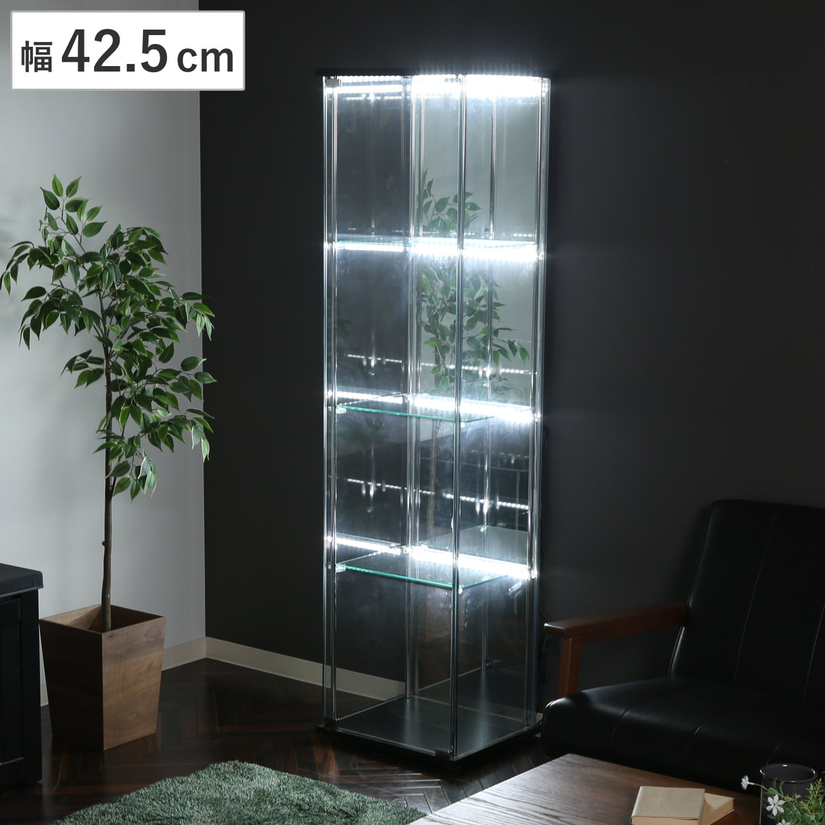 楽天市場】ショーケース 幅42.5cm 3段 背面ミラー コレクション 楽天市場】ショーケース 幅42.5cm 3段 背面ミラー コレクション