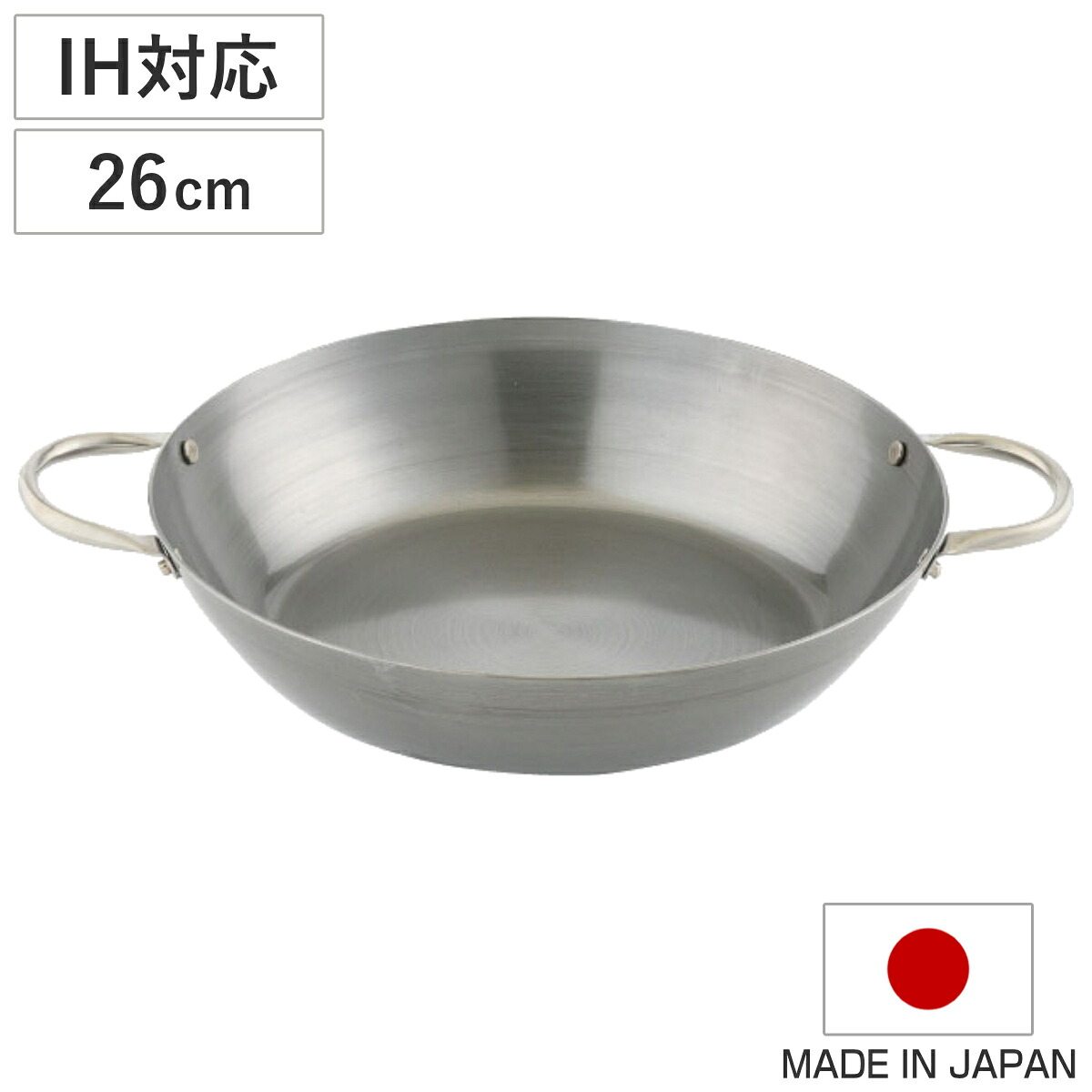 楽天市場】鉄鍋 28cm IH対応 匠の技 両手鉄フライパン 藤田金属 日本製