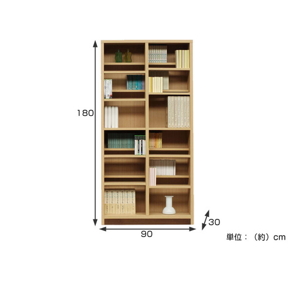 【楽天市場】本棚 コミックシェルフ if（イフ） 完成品 幅90cm 高さ180cm （ 送料無料 前後段違い オープンラック 収納棚 漫画