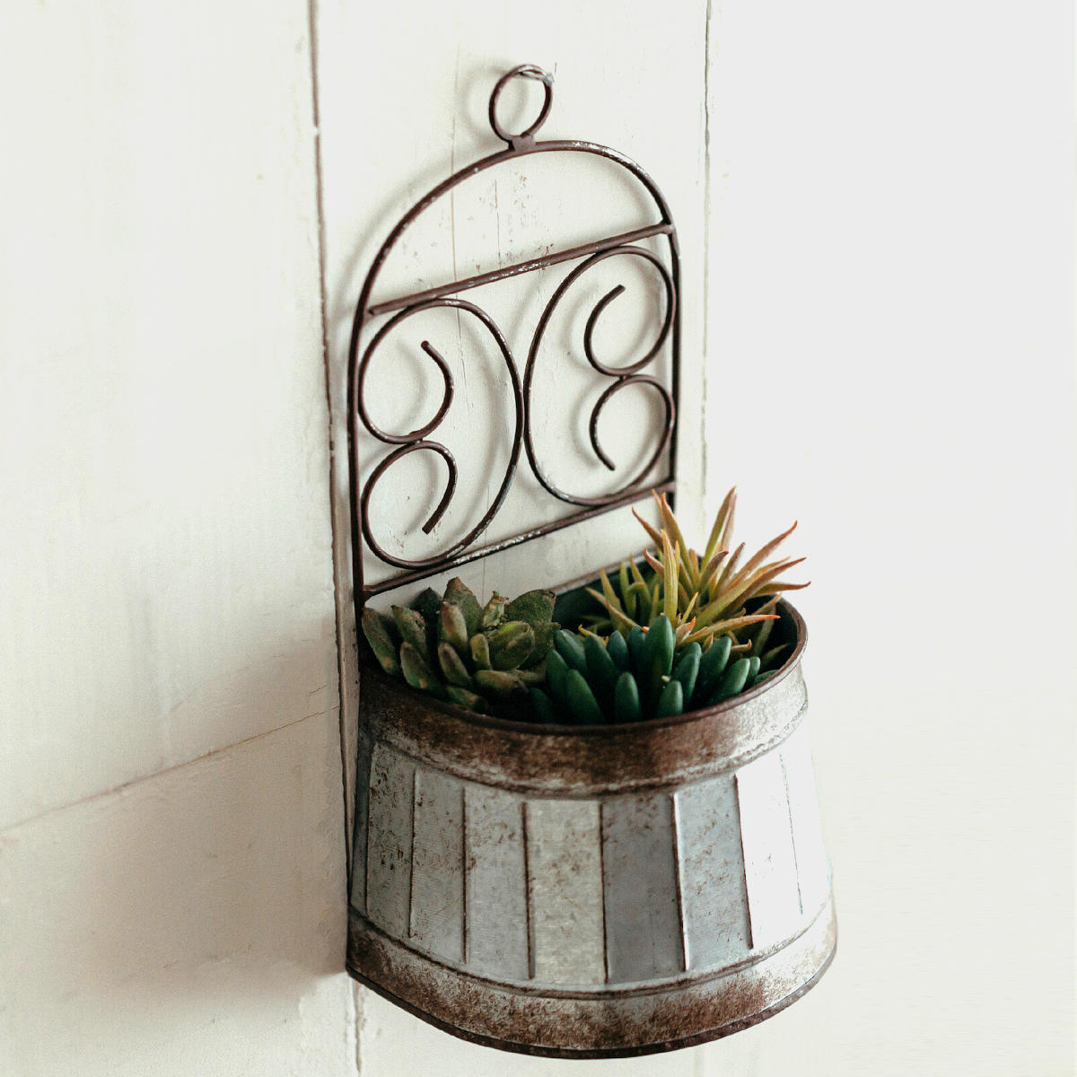 楽天市場】プランター 壁掛け おしゃれ アイアン フラワーラック