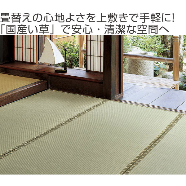 い草上敷き 国産 本間4 5畳 琥珀 送料無料 い草 マット 上敷き い草ラグ 敷物 国産 四畳半 畳マット 和室 イグサ 引目織 藺草 和室敷物 ラグ 夏用マット 4帖半 Alternativesolutionsusa Net