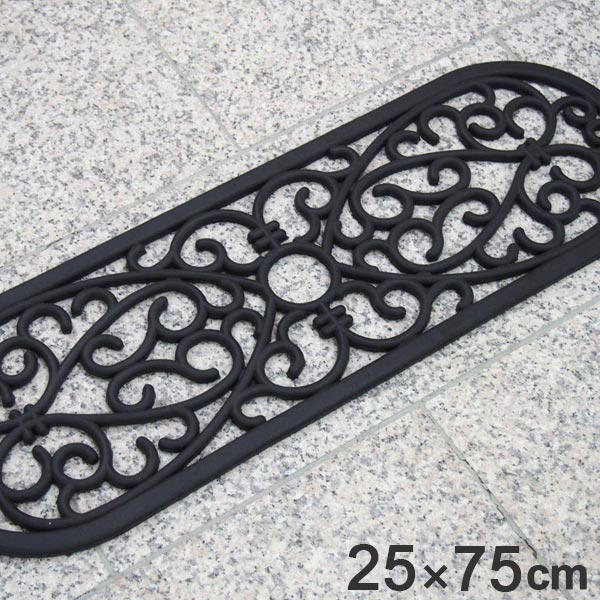 玄関マット 25×75cm 階段用 ラバーマット CE-6713 ( 階段 屋外 泥落とし 階段マット ゴムマット 泥落としマット エントランス 洗える おしゃれ 玄関 入り口 出口 勝手口 )