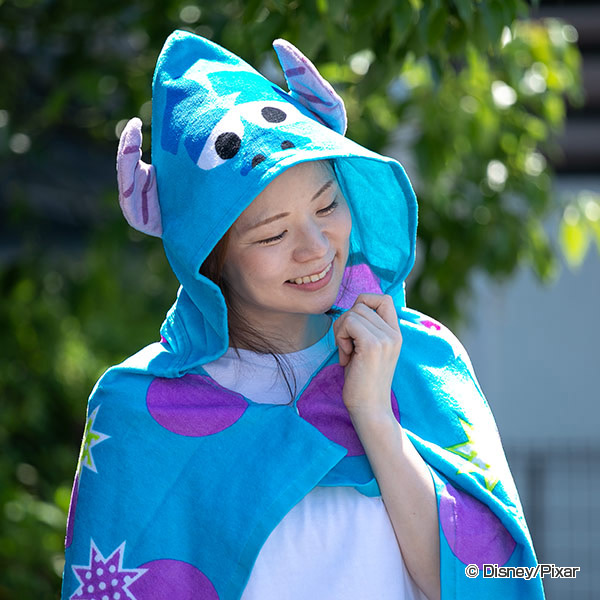 楽天市場 バスタオル フード付きコンパクトバスタオル フード付きチェンジ モンスターズ モンスターズインク フード付きタオル フード付きバスタオル タオル プールタオル ディズニー Disney ピクサー Pixar サリー マイク リビングート 楽天市場店