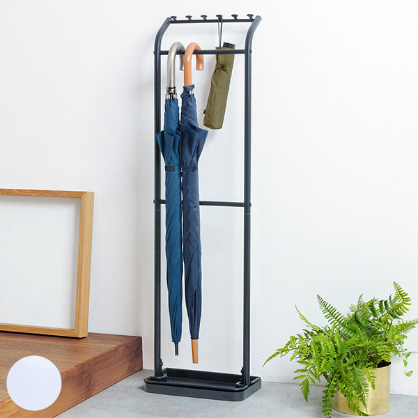 ☆12本収納可！傘ハンガー＋小物トレー付 マットブラック Amazon｜天馬 小物も置ける 傘ハンガーラック マットブラック 幅