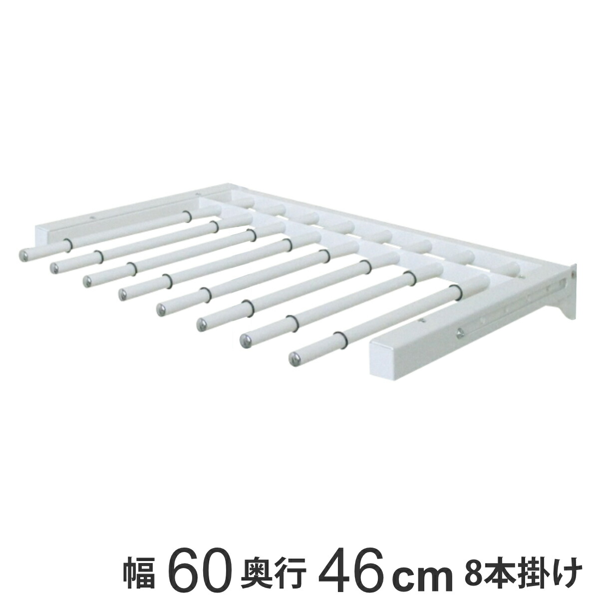 壁面収納 フィットラック スライドパンツラックセット 幅60cm （ 送料無料 W600 スラックスハンガー 8本掛け スライド 収納 ズボンハンガー パーツ オプション 部品 パンツラック DIY 可動棚 オープンラック 収納ラック ホワイト ）