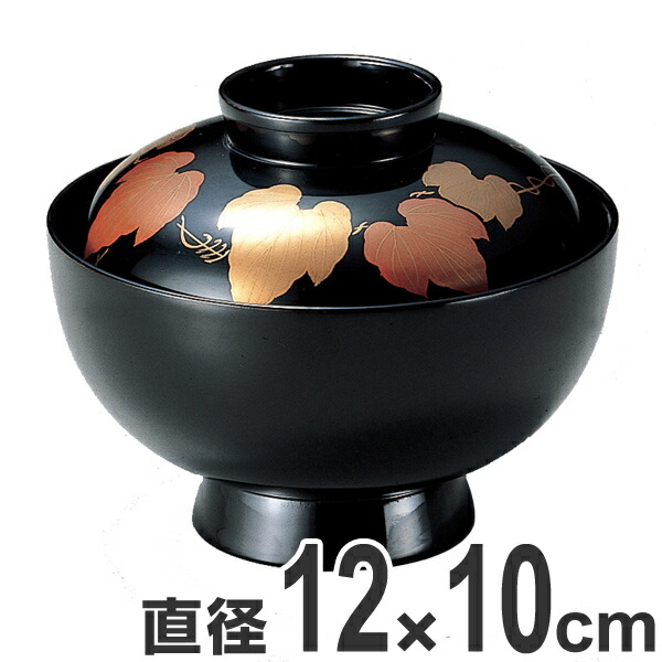 楽天市場】天竜寺椀 木製 4寸 桐唐草 黒漆塗 漆塗 汁椀 吸物椀