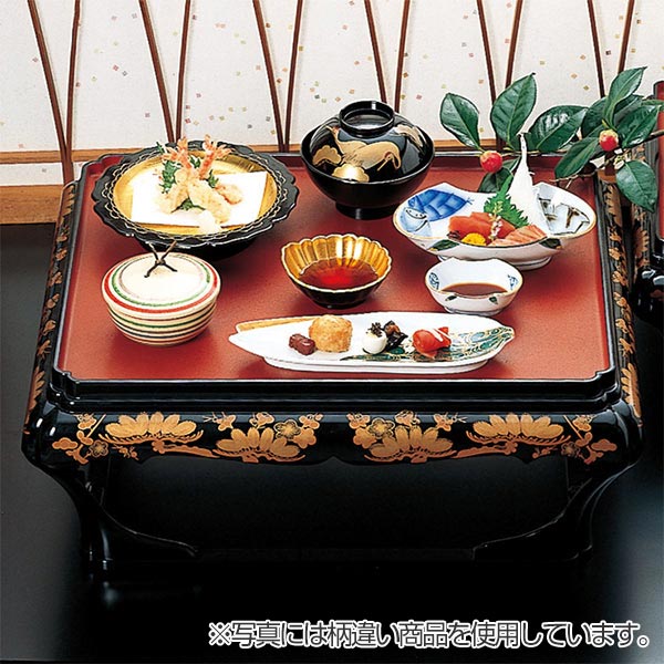 【楽天市場】殿様膳 本膳 片面タイプ 高足 梨地 松唐草 お膳 業務用 ( 送料無料 本膳料理 一の膳 懸盤 御膳 懐石膳 食膳 敷膳 お盆