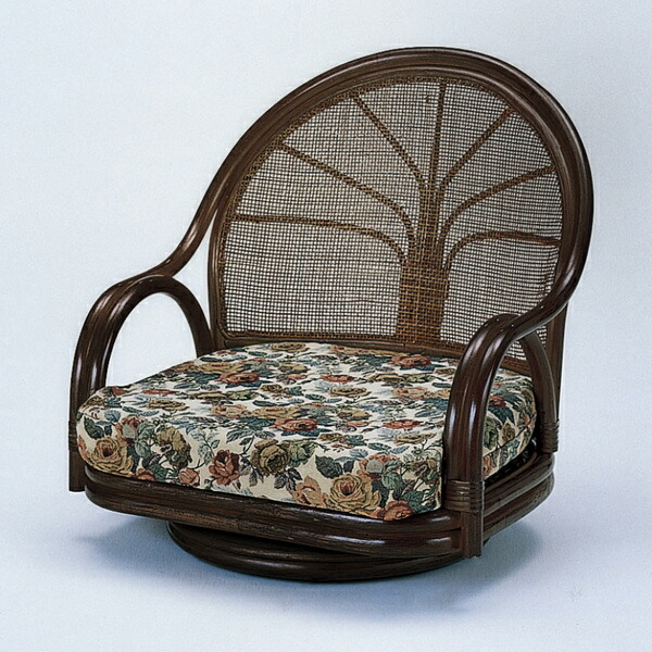 楽天市場】回転座椅子 ハイタイプ ラタンチェア 籐家具 座面高