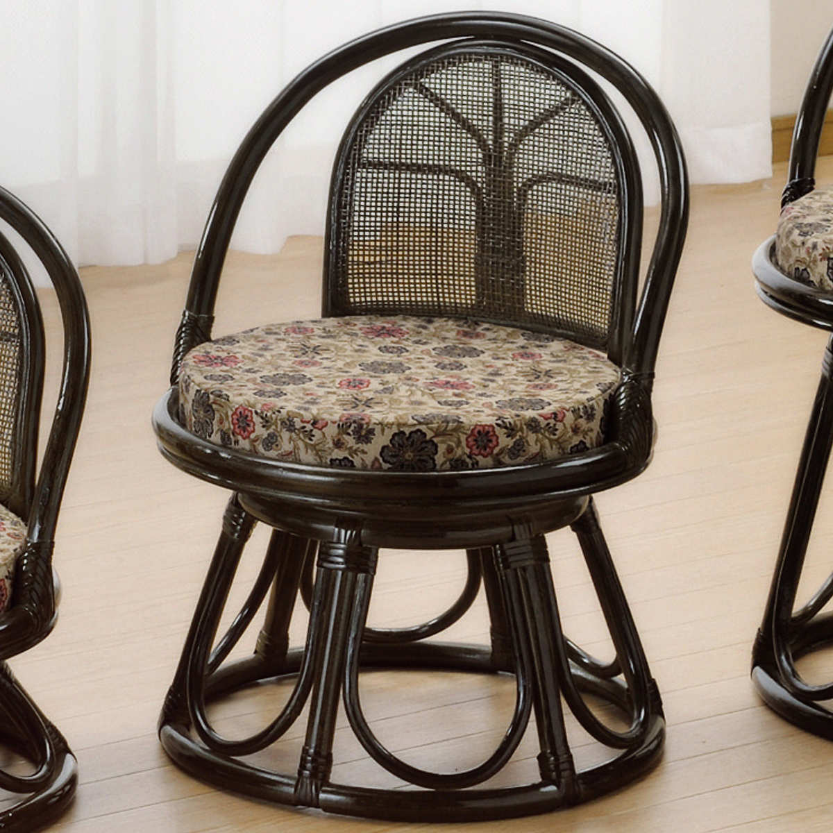 楽天市場】籐 回転座椅子 ミドルタイプ ラタンチェア 座面高23cm