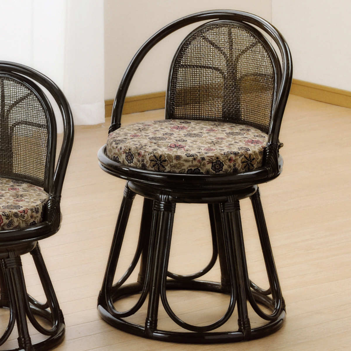 楽天市場】籐 回転座椅子 ミドルタイプ ラタンチェア 座面高23cm