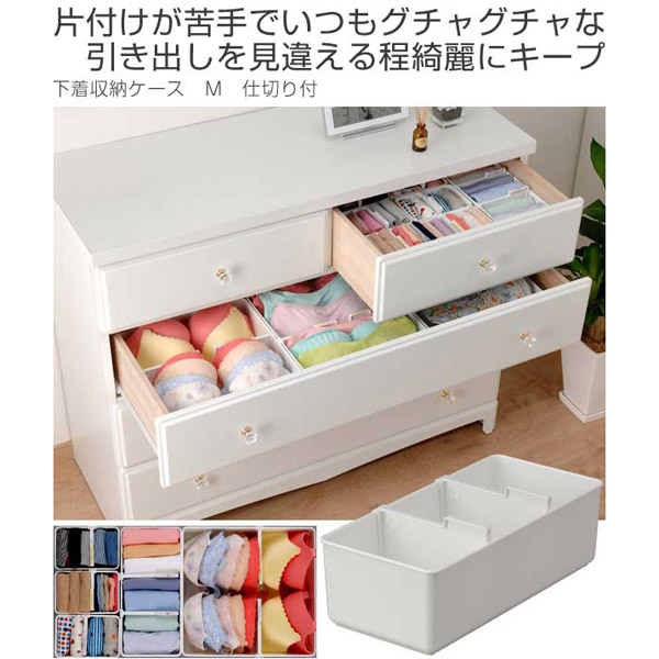 Livingut With Partition Box Underwear Storage Case M Partition