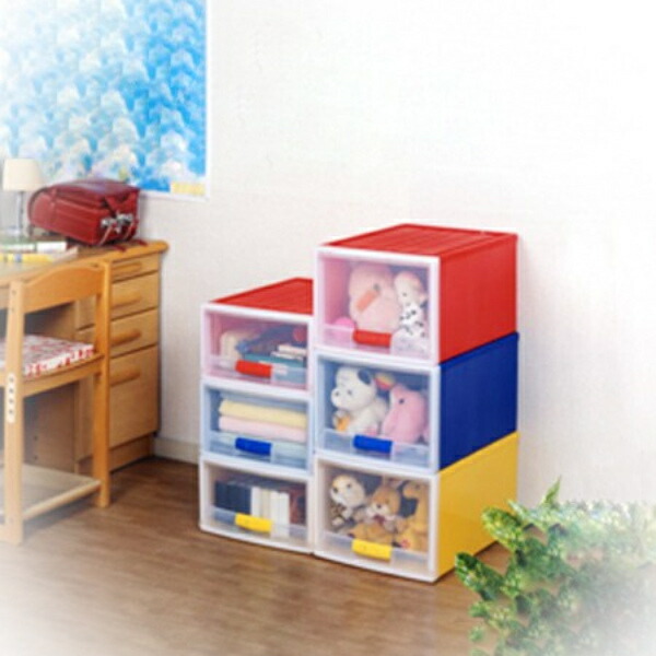 Livingut Kids Storing Color Storage Case 浅型 Six Set Storing