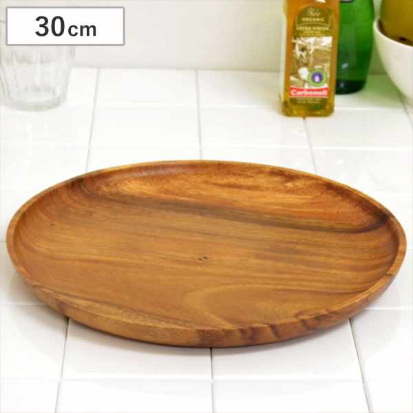 楽天市場】アカシア プレート 25cm 丸皿 木製 （ 木製プレート お皿 皿