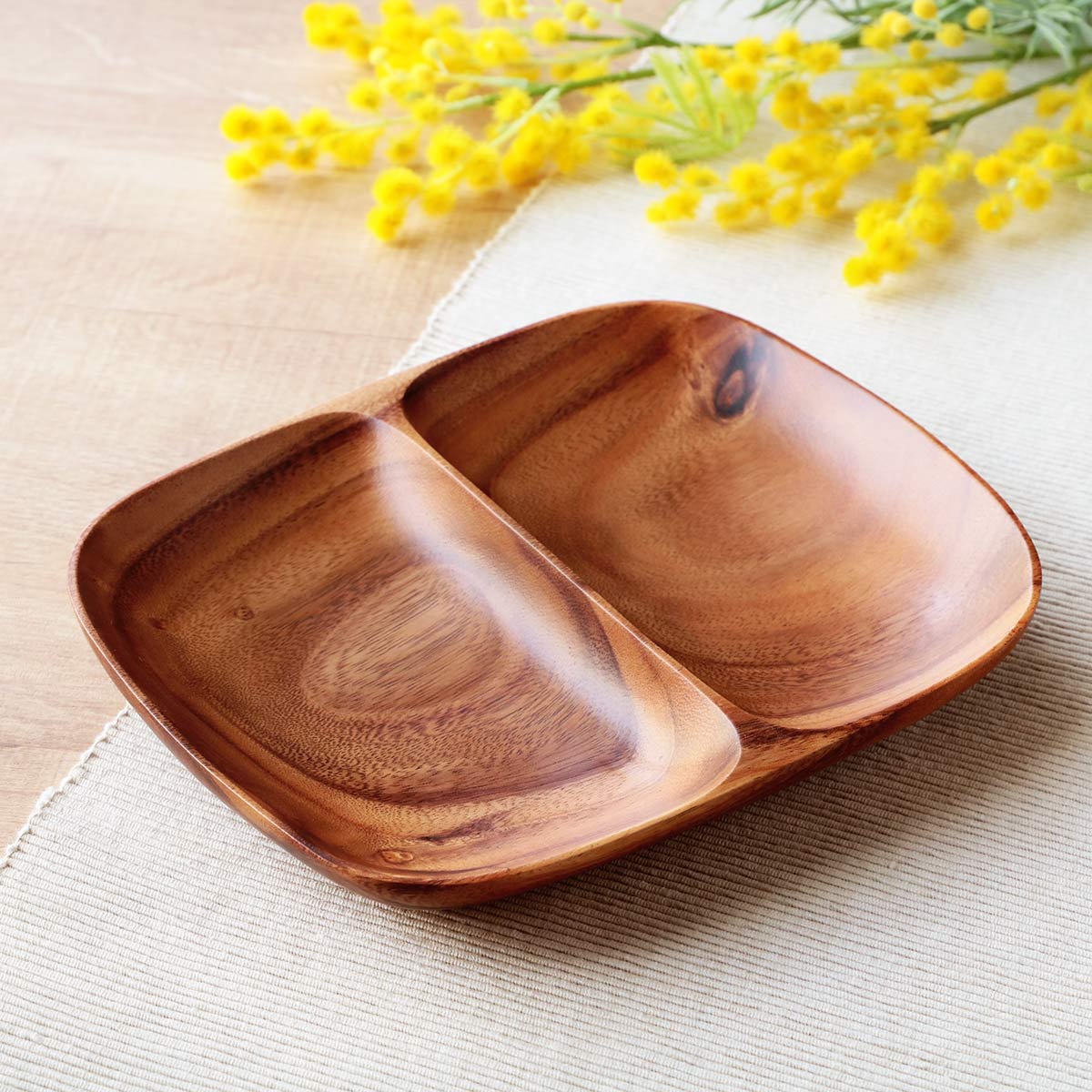 楽天市場】ランチプレート 21cm アカシア製 食洗機対応 4枚セット