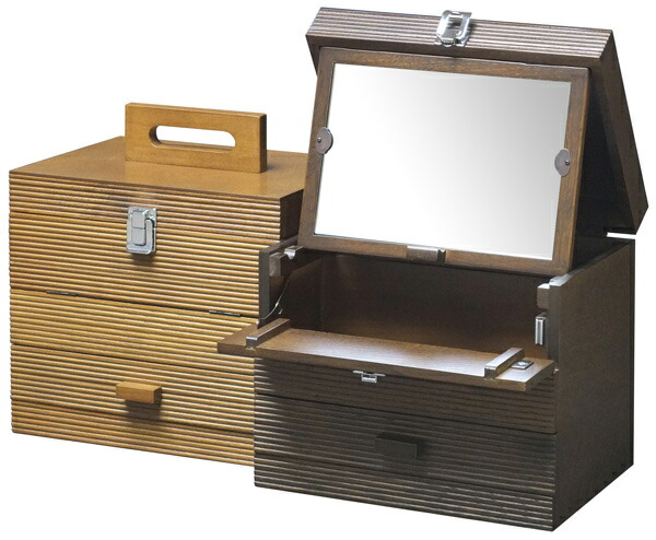 メイクボックス 家具 生活用品 ドレッサー ライン 日本製 ダストｂｏｘ 幅28cm 送料無料 コスメボックス メーキャップミラー 化粧台 国産 コスメ収納 コスメbox 木製 メイク 鏡付き リビングート 店 ポイント最大35倍 ミラー内蔵 大容量ですっきり収納できる