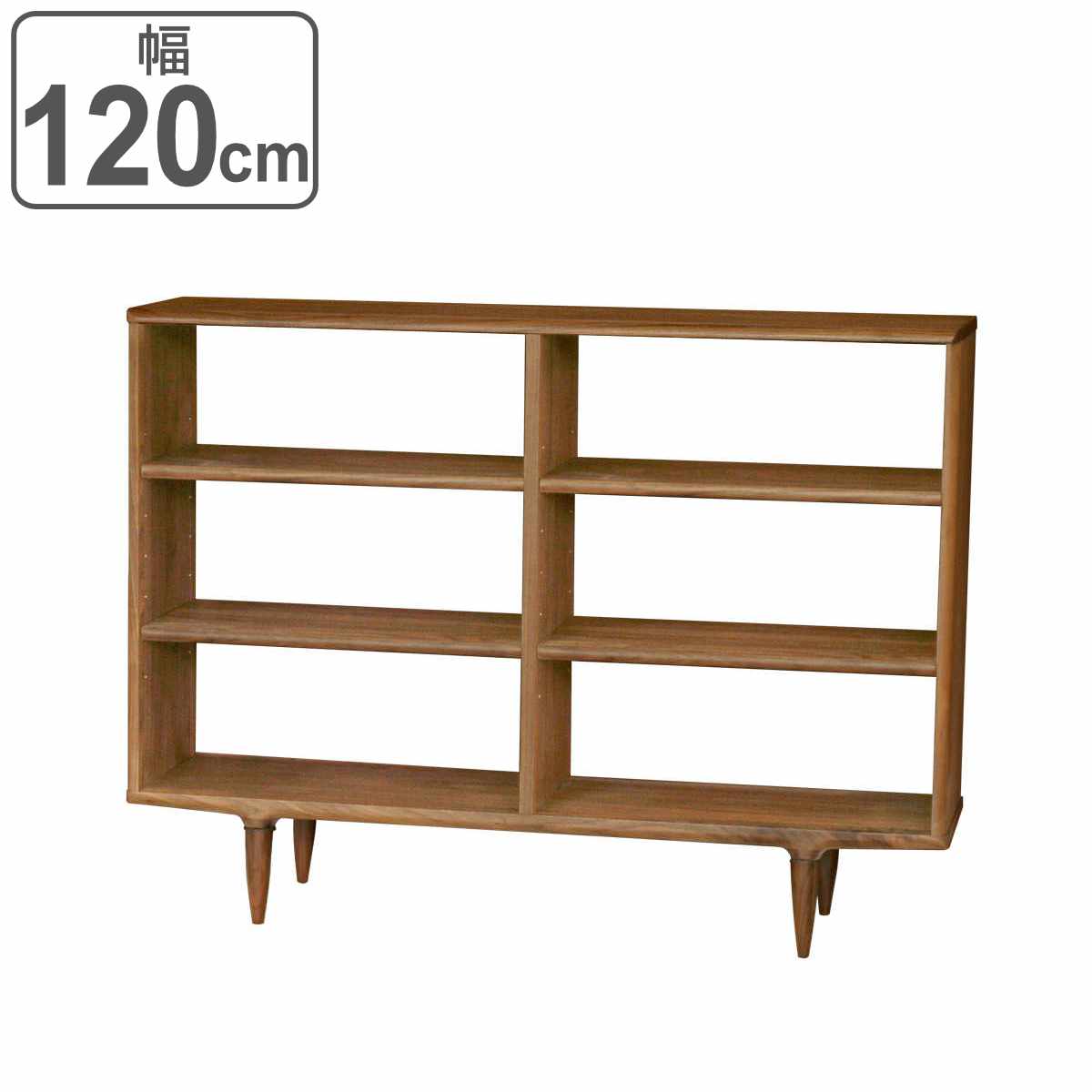 楽天市場】オープンシェルフ 3段2列 オーク無垢材 KISSUI 幅120cm