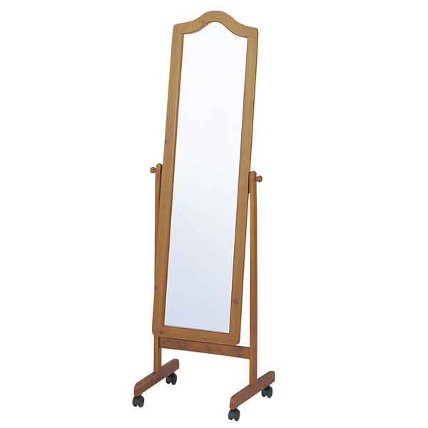 【楽天市場】スタンドミラー 姿見 木製 約幅50cm （ 送料無料 ミラー 全身鏡 姿見 鏡 かがみ 全身ミラー キャスター キャスター付き