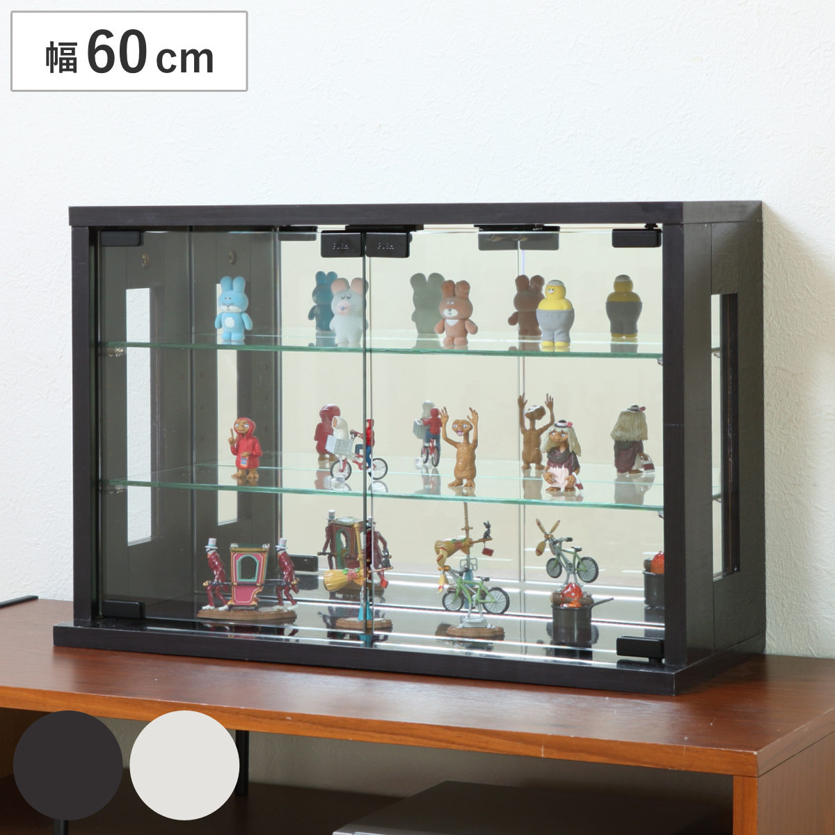 アンティーク調 ガラスキャビネット 飾り棚 コレクションケース コレクションラック ショーケース ガラスキャビネット キッチンボード