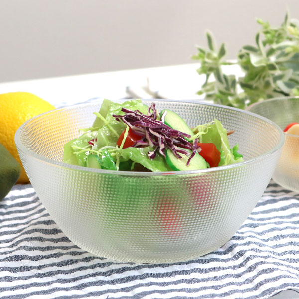 サラダボウル　ガラス食器 ボウル 15cm ルラック ガラス （ 食洗機対応 ガラスボウル サラダ